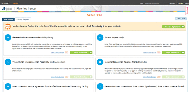 All Interconnection Service Requests Can Now Be Submitted Through Queue Point Planning Tool