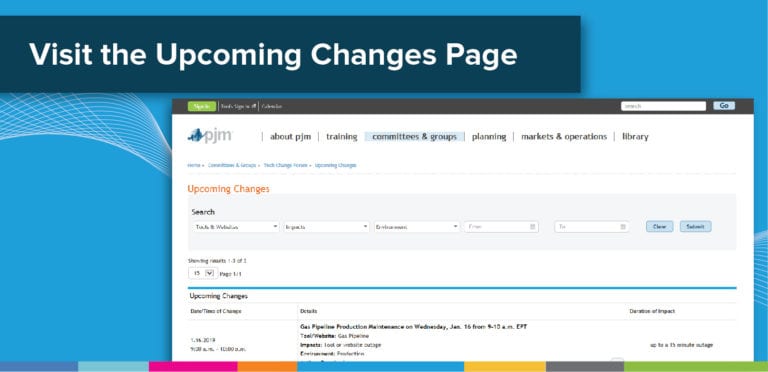 New Page Gives Updates on Upcoming Changes to PJM Website and Tools