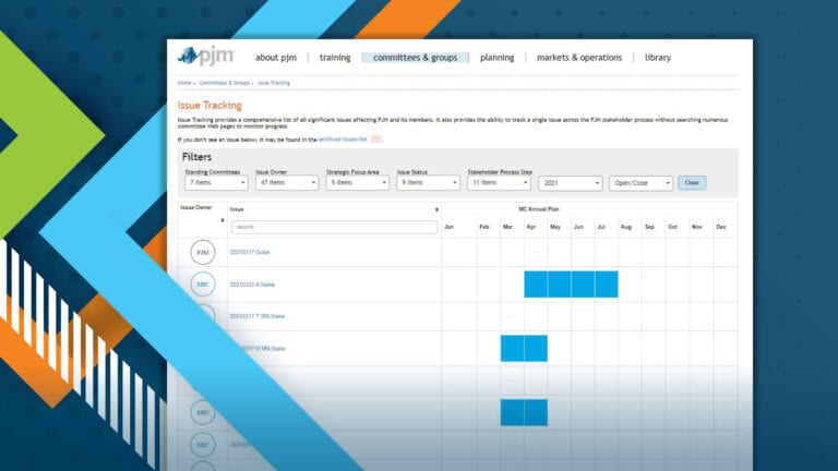PJM Introduces Improved Issue Tracking and Committees and Groups Pages for PJM.com